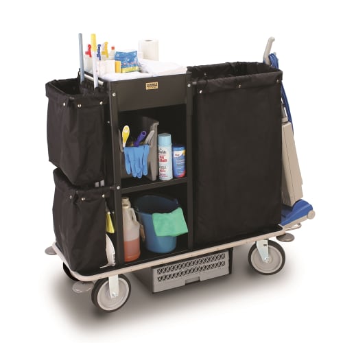 Forbes® SanGen Steel Housekeeping Cart - Two Shelves (Bags not Included)